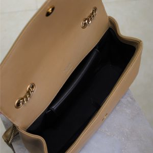 LOULOU MEDIUM 29 IN MILK TEA SHEEPSKIN GOLD HARDWARE