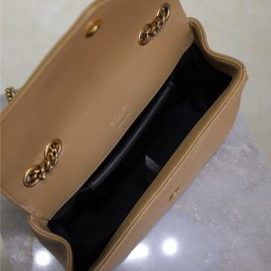 LOULOU SMALL 24 IN MILK TEA SHEEPSKIN GOLD HARDWARE