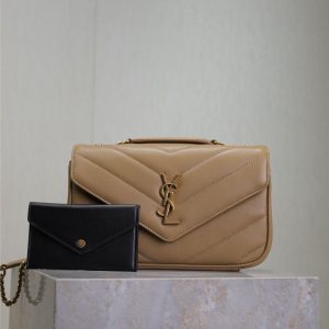 LOULOU SMALL 24 IN MILK TEA SHEEPSKIN GOLD HARDWARE