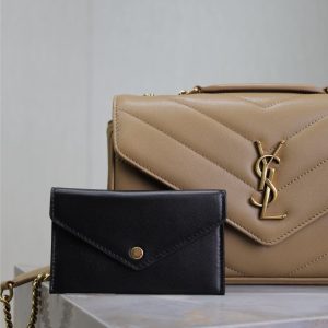 LOULOU SMALL 24 IN MILK TEA SHEEPSKIN GOLD HARDWARE