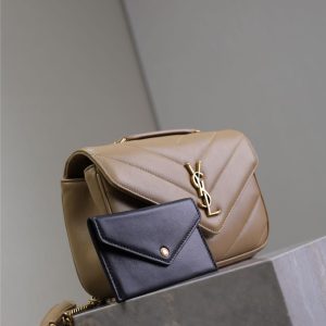 LOULOU SMALL 24 IN MILK TEA SHEEPSKIN GOLD HARDWARE