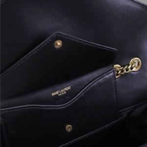 LOULOU MEDIUM 29 IN BLACK SHEEPSKIN GOLD HARDWARE