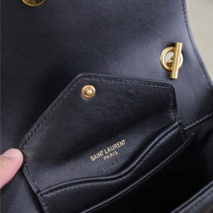 LOULOU MINI 20 IN BLACK SHEEPSKIN GOLD HARDWARE