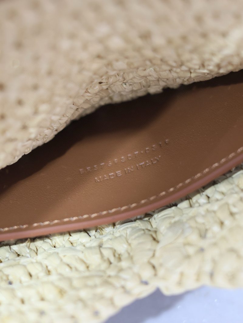 Envelope Clutch 29cm Beige Raffia Leather