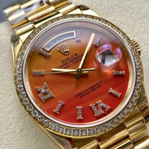 Rolex Day-Date 36mm Gold Orange Dial