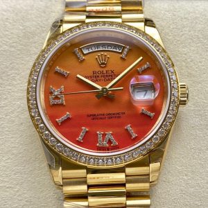Rolex Day-Date 36mm Gold Orange Dial
