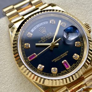 Rolex Day-Date 36mm Gold Black Diamond