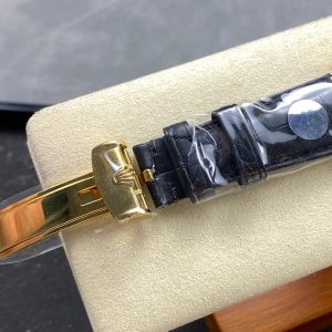 Rolex Day-Date 36mm Gold Black Dial Leather