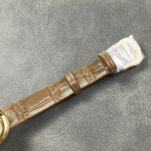 Baignoire Gold Case Brown Leather Strap