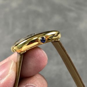 Baignoire Gold Case Brown Leather Strap