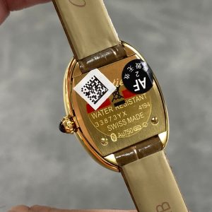 Baignoire Gold Case Brown Leather Strap