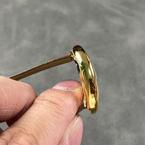 Baignoire Gold Case Brown Leather Strap