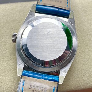 ROLEX Day-Date 36mm Diamond Blue Leather