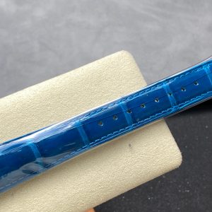 ROLEX Day-Date 36mm Diamond Blue Leather