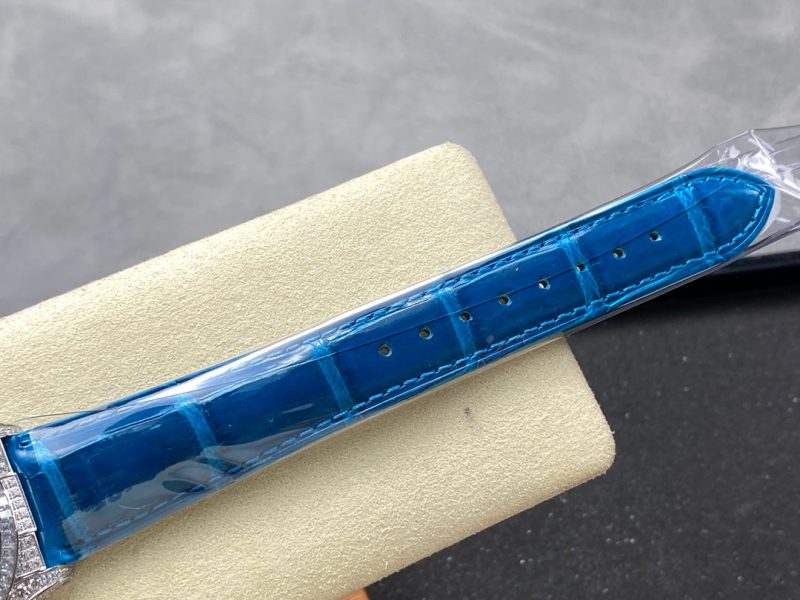 ROLEX Day-Date 36mm Diamond Blue Leather