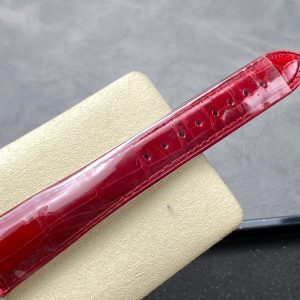 ROLEX Day-Date 36mm Diamond Red Leather Pink Dial