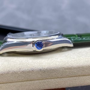 Rolex Perpetual 39mm Silver Green Dial