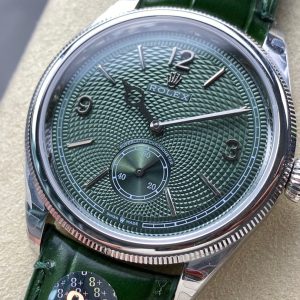 Rolex Perpetual 39mm Silver Green Dial