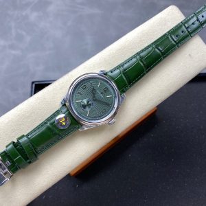 Rolex Perpetual 39mm Silver Green Dial