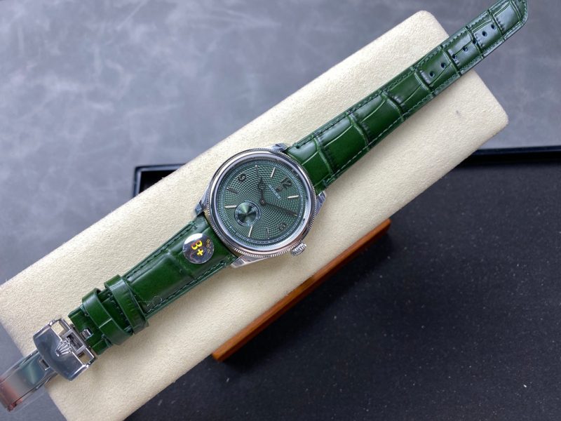Rolex Perpetual 39mm Silver Green Dial
