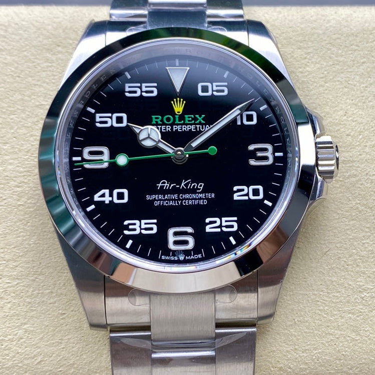 Rolex Air King 40mm Silver Black