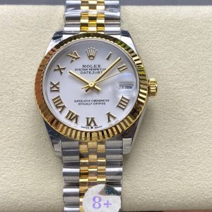 Datejust 31mm Yellow Gold Steel White Dial