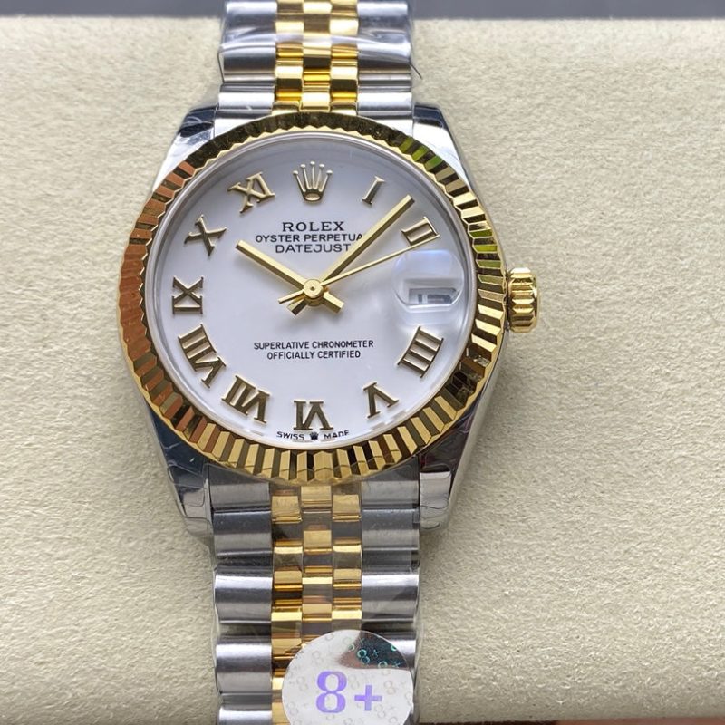 Datejust 31mm Yellow Gold Steel White Dial