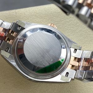 Datejust 31mm Pink Gold Steel Diamond Bezel Aubergine Purple Dial