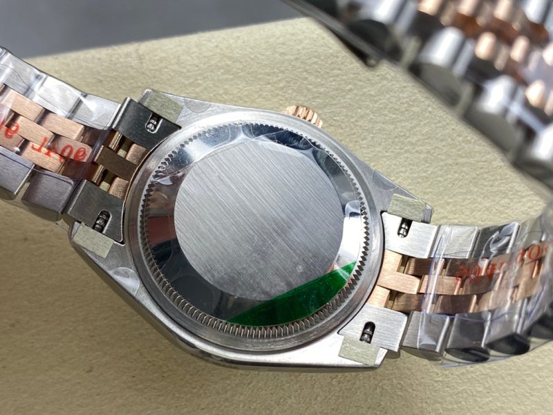 Datejust 31mm Pink Gold Steel Diamond Bezel Aubergine Purple Dial