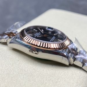 Datejust 31mm Pink Gold Steel Dark Grey Dial