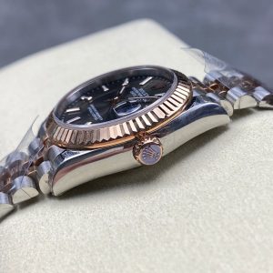 Datejust 31mm Pink Gold Steel Dark Grey Dial