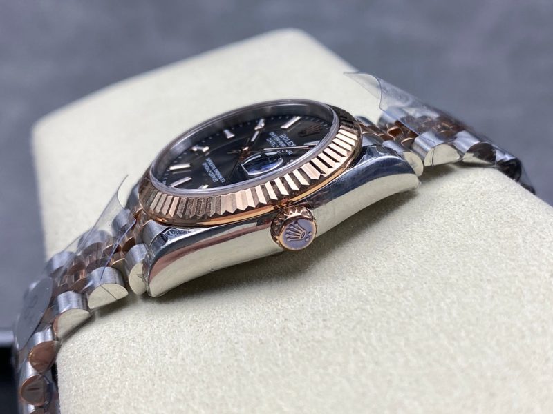 Datejust 31mm Pink Gold Steel Dark Grey Dial