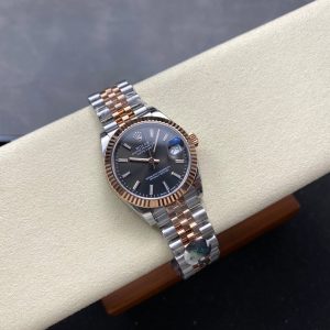 Datejust 31mm Pink Gold Steel Dark Grey Dial