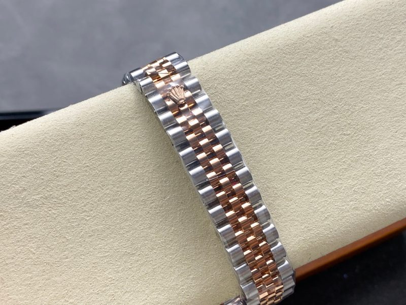 Datejust 31mm Pink Gold Steel Dark Grey Dial