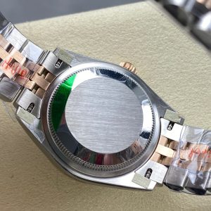 Datejust 31mm Pink Gold Steel Diamond Bezel Dark Grey Dial