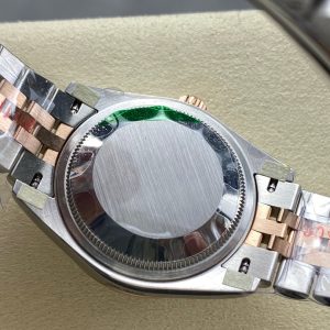 Datejust 31mm Pink Gold Steel Diamond Bezel Chocolate Dial