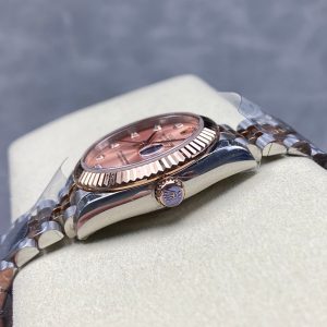 Datejust 31mm Pink Gold Steel Salmon Dial Diamond Numerals