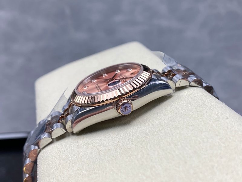 Datejust 31mm Pink Gold Steel Salmon Dial Diamond Numerals