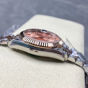 Datejust 31mm Pink Gold Steel Salmon Dial Diamond Numerals