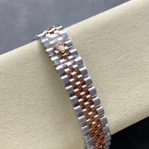 Datejust 31mm Pink Gold Steel White Dial