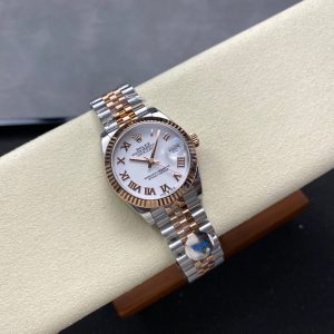 Datejust 31mm Pink Gold Steel White Dial