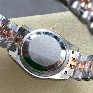 Datejust 31mm Pink Gold Steel Diamond Bezel White Mop Dial