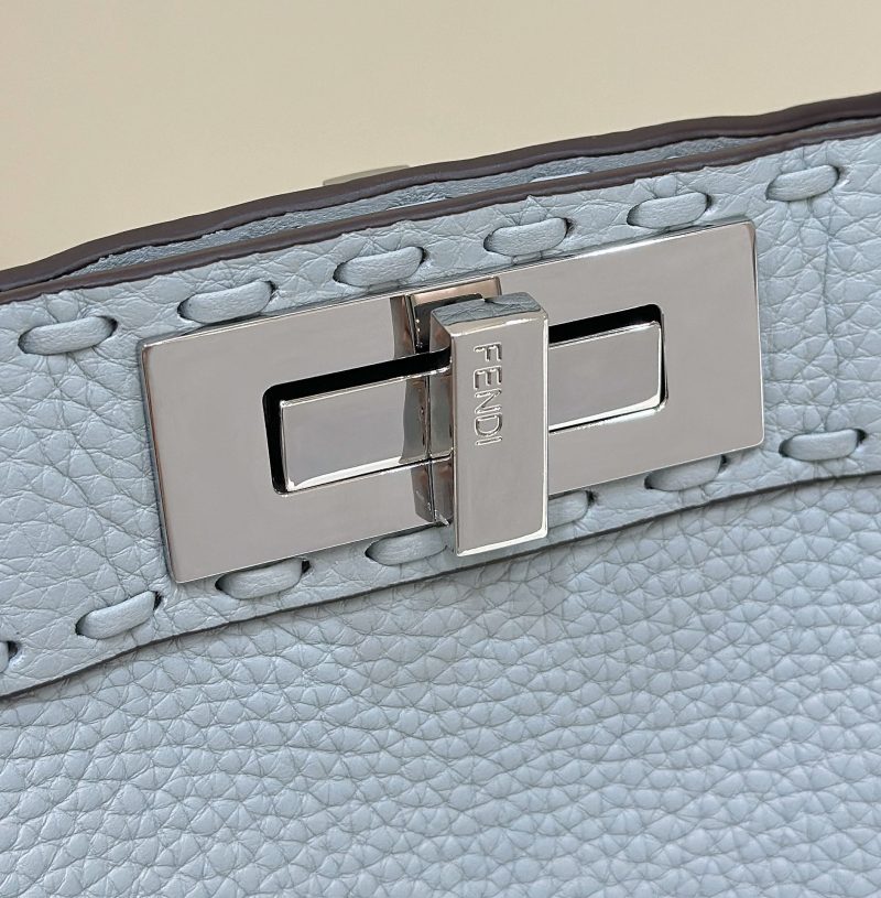 PEEKABOO ISEEU 33 IN BABY BLUE GRAINED CALFSKIN SILVER HARDWARE