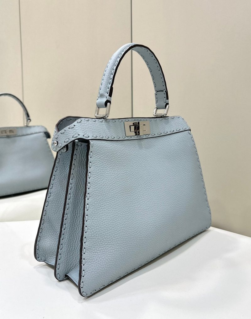 PEEKABOO ISEEU 33 IN BABY BLUE GRAINED CALFSKIN SILVER HARDWARE
