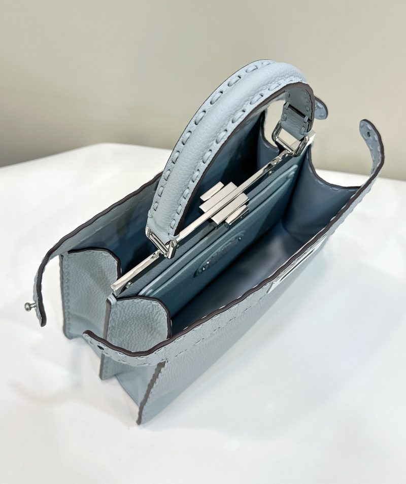 PEEKABOO ISEEU 33 IN BABY BLUE GRAINED CALFSKIN SILVER HARDWARE
