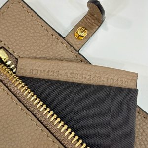 FendiI ROLL 33 TOTE BAG IN PEANUT BROWN MIX WHITE CANVAS