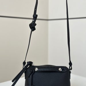 BY THE WAY SELLERIA SMALL 20 BAG IN BLACK CALFSKIN