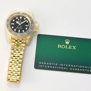 Rolex 25 GMT- Master 40mm Gold Black Dial