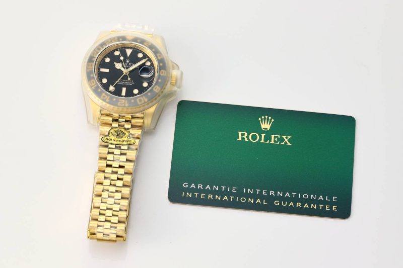 Rolex 25 GMT- Master 40mm Gold Black Dial