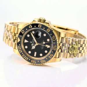 Rolex 25 GMT- Master 40mm Gold Black Dial
